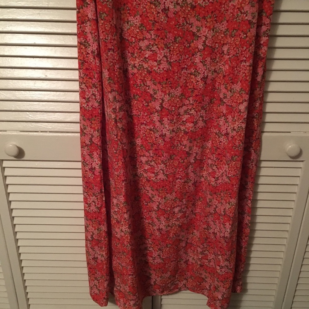 Women's Orange Floral Two-Piece Dress Set - Picture 8 of 8